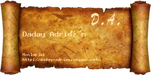 Daday Adrián névjegykártya